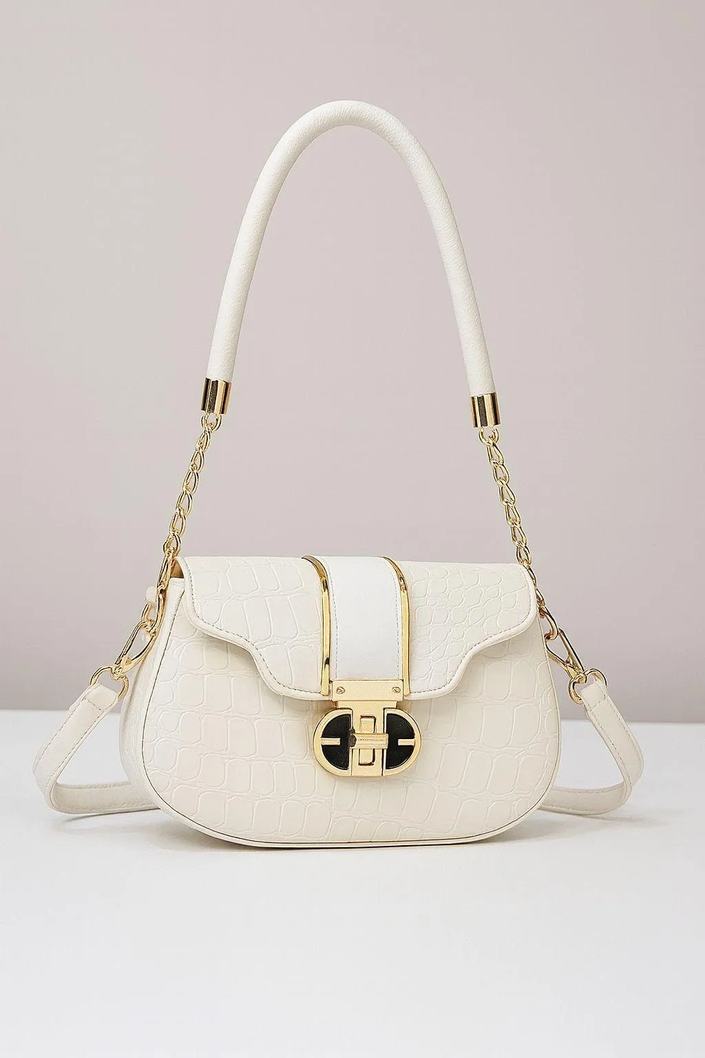 Veloura Chic Crossbody – White, Black, Mustard - Image 2