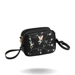 Veloura Chic Crossbody – Black