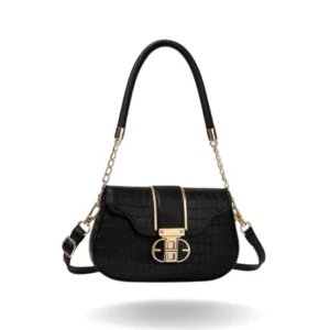 Veloura Chic Crossbody – White, Black, Mustard