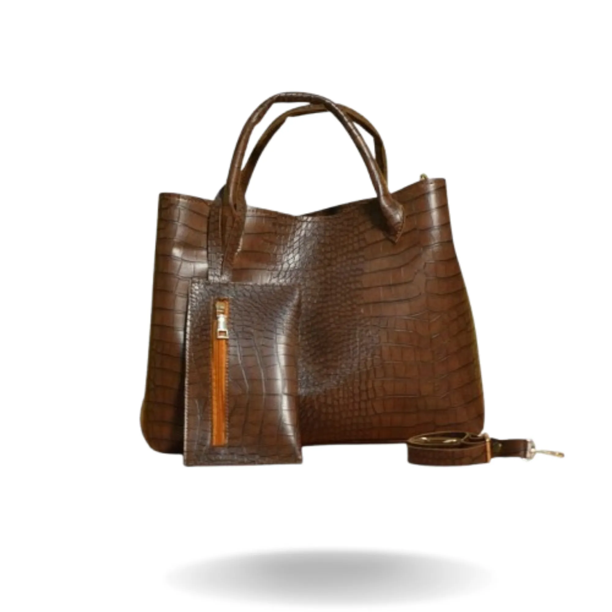 Aurelia Signature Tote – Brown, Black, Light Brown, Pink Blue